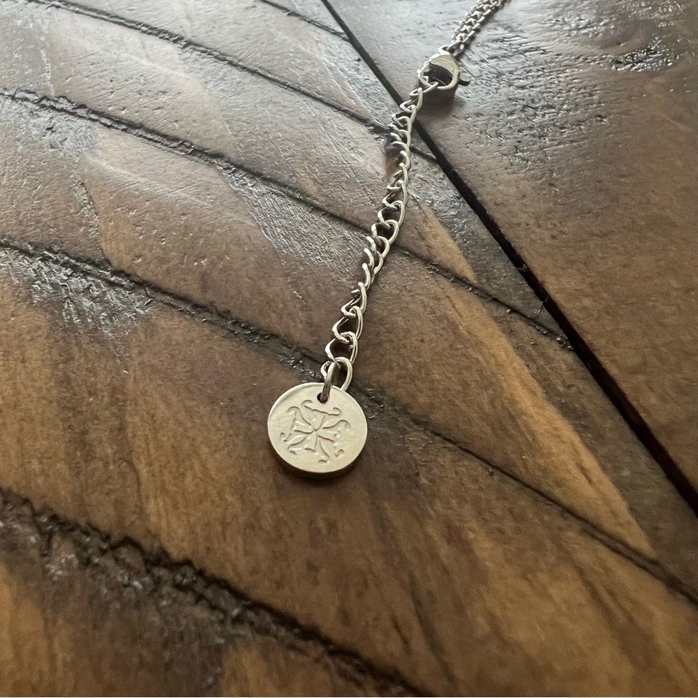 Rustic Cuff Texas State Cube Silver Necklace - image 6